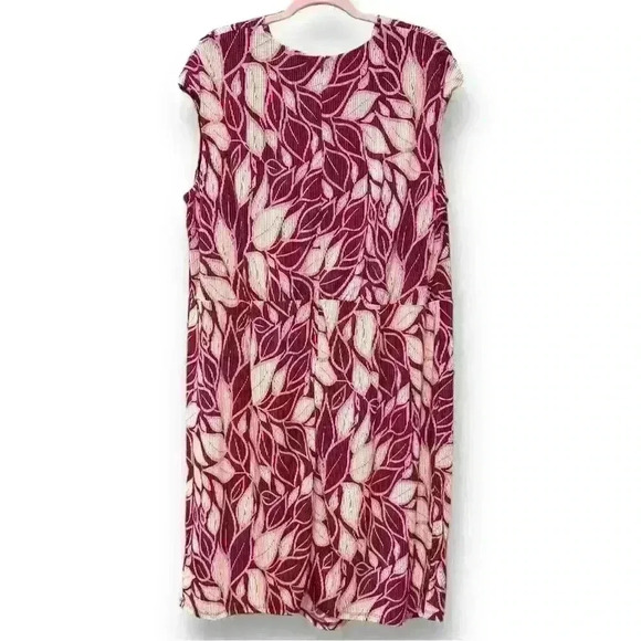 Womens Size 20W London Times Sleeveless Classic Midi Dress Red Navy - Picture 2 of 4